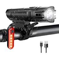 WOTEK Luces para Bicicleta LED Impermeable- Luces Bicicleta Delantera y Trasera Recargable USB- 4 Modos de Lluminación…